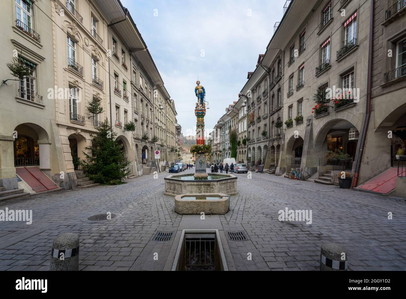 Fountain of Justice (Gerechtigkeitsbrunnen) - one of the medieval fountains of Bern Old Town - Bern, Switzerland Stock Photo