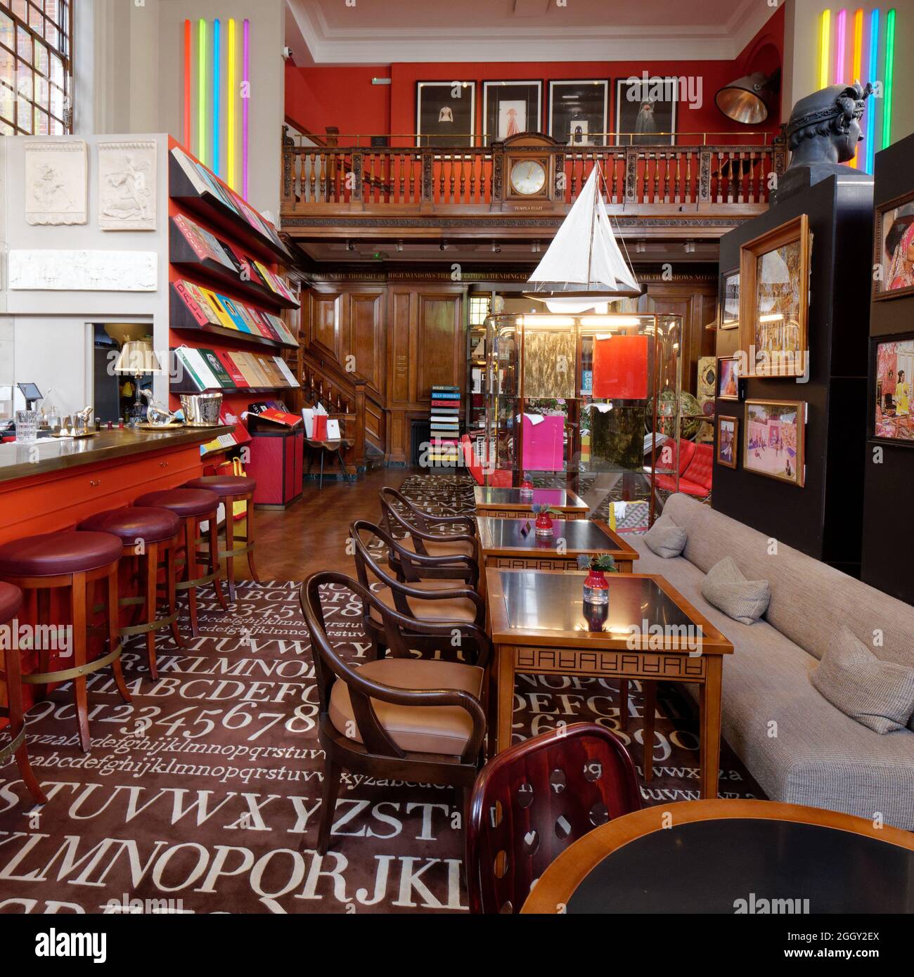 London, Greater London, England, August 24 2021: Interior of Maison Assouline London on Piccadilly. Luxury publisher and book store. Stock Photo