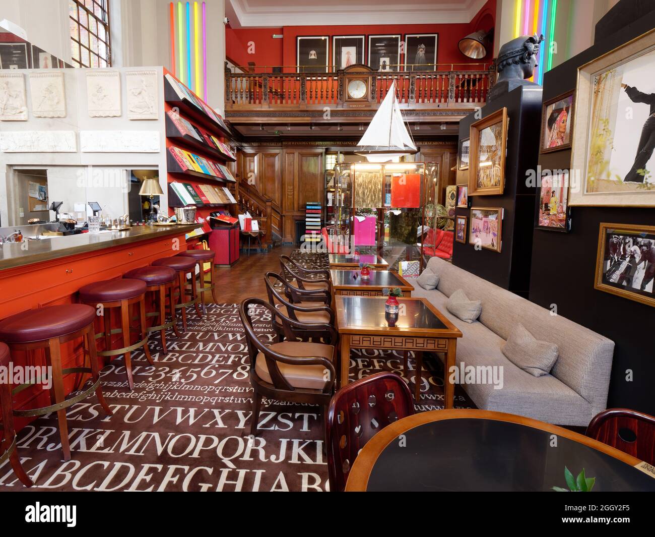 London, Greater London, England, August 24 2021: Interior of Maison Assouline London on Piccadilly. Luxury publisher and book store. Stock Photo