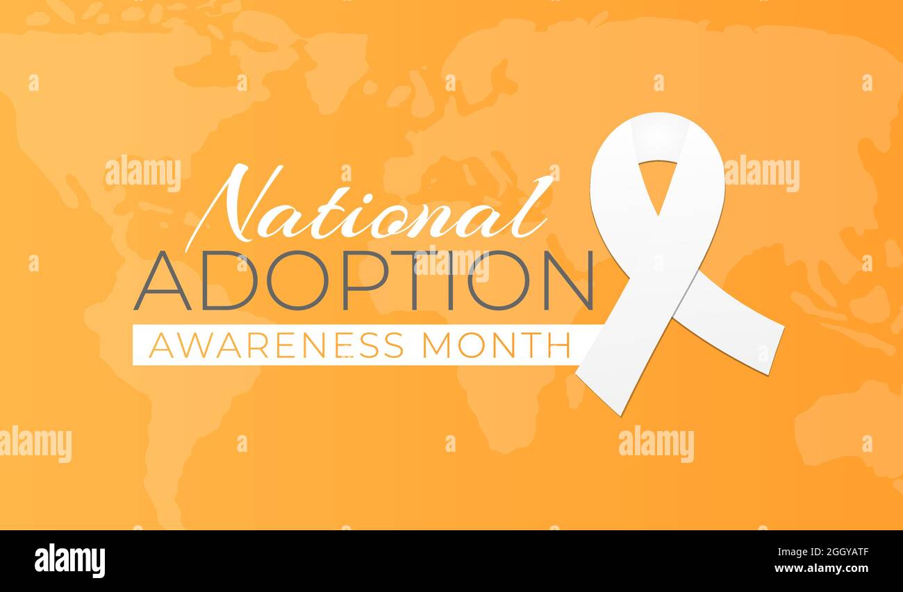 National Adoption Awareness Month Illustration Design Stock Vector