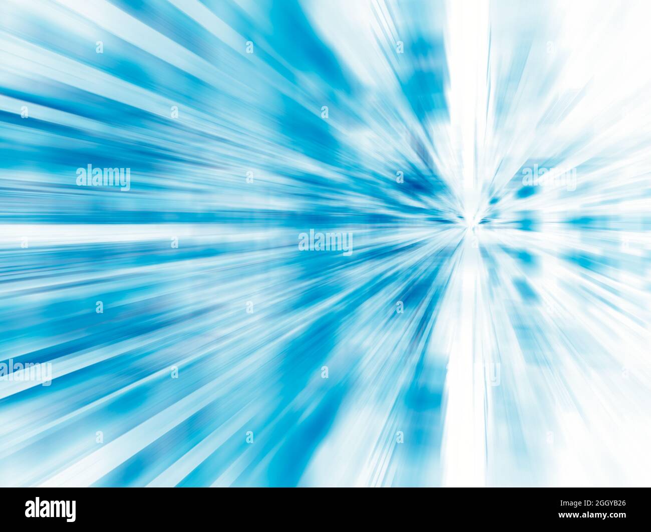 Simple white and blue background with motion blur effect- 3d illustration Stock Photo