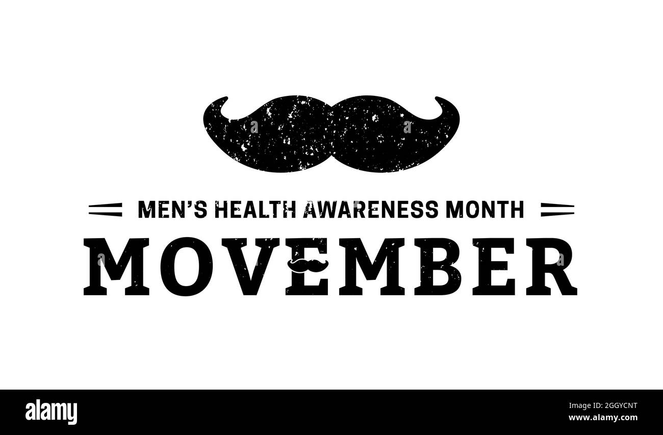 Movember Men's Health Awareness Month Isolated Icon Illustration Stock