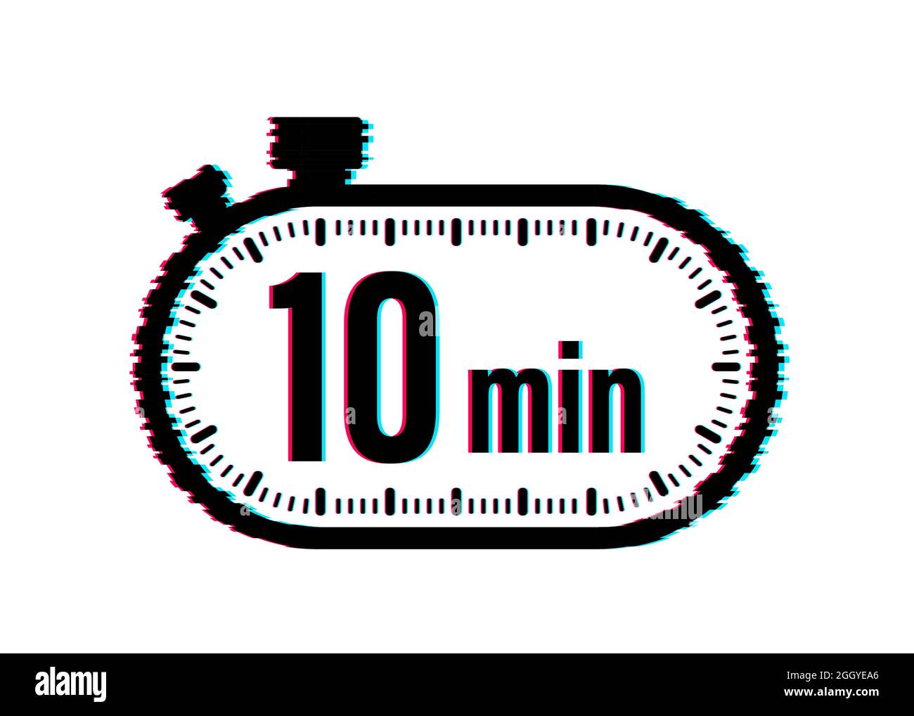 The 10 Minutes Stopwatch Vector Icon Glitch Icon Stopwatch Icon In The 10 Minutes Stopwatch Vector Icon Glitch Icon Stopwatch Icon In