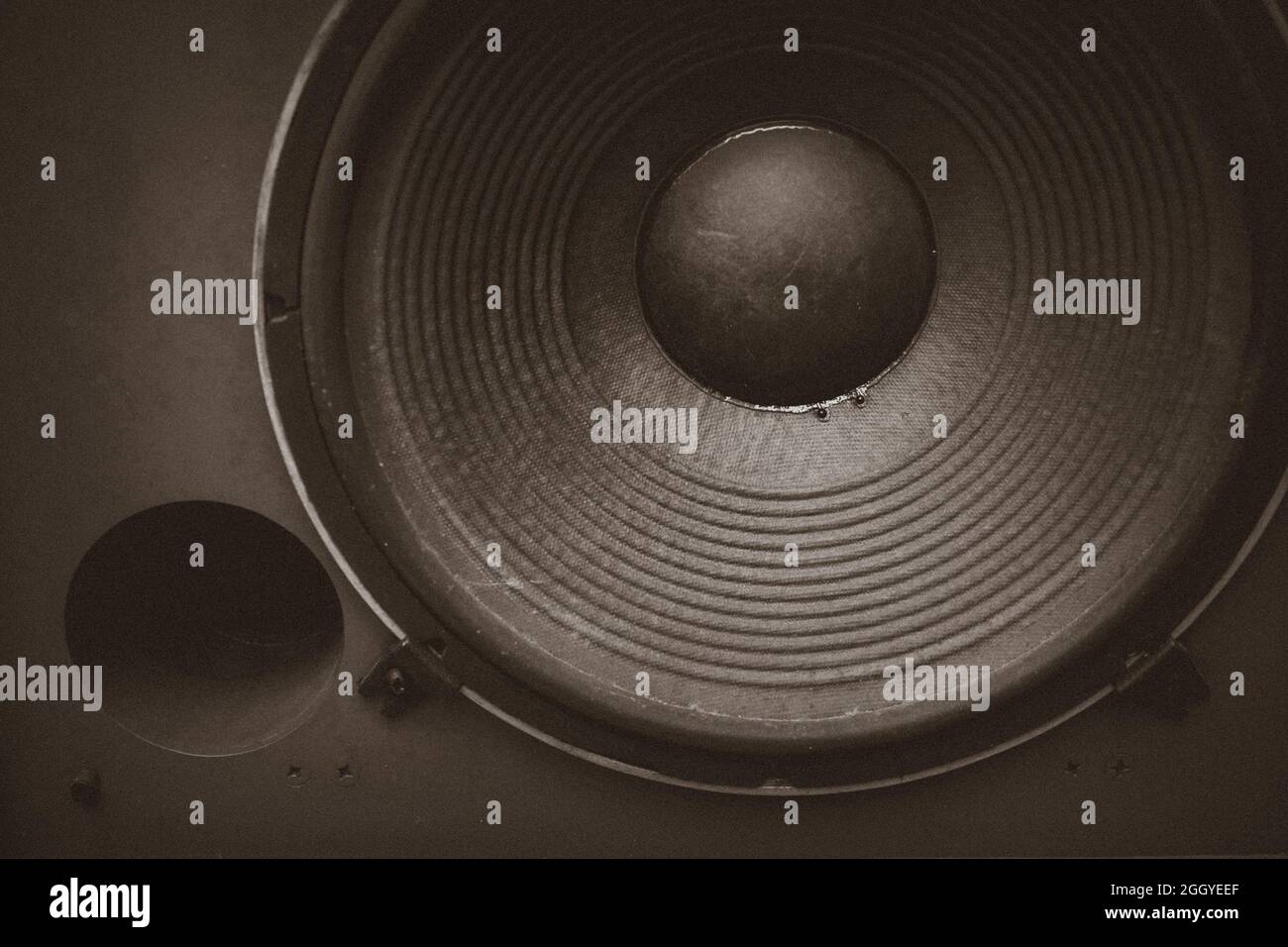 HiFi speakers, vintage studio monitors Stock Photo Alamy