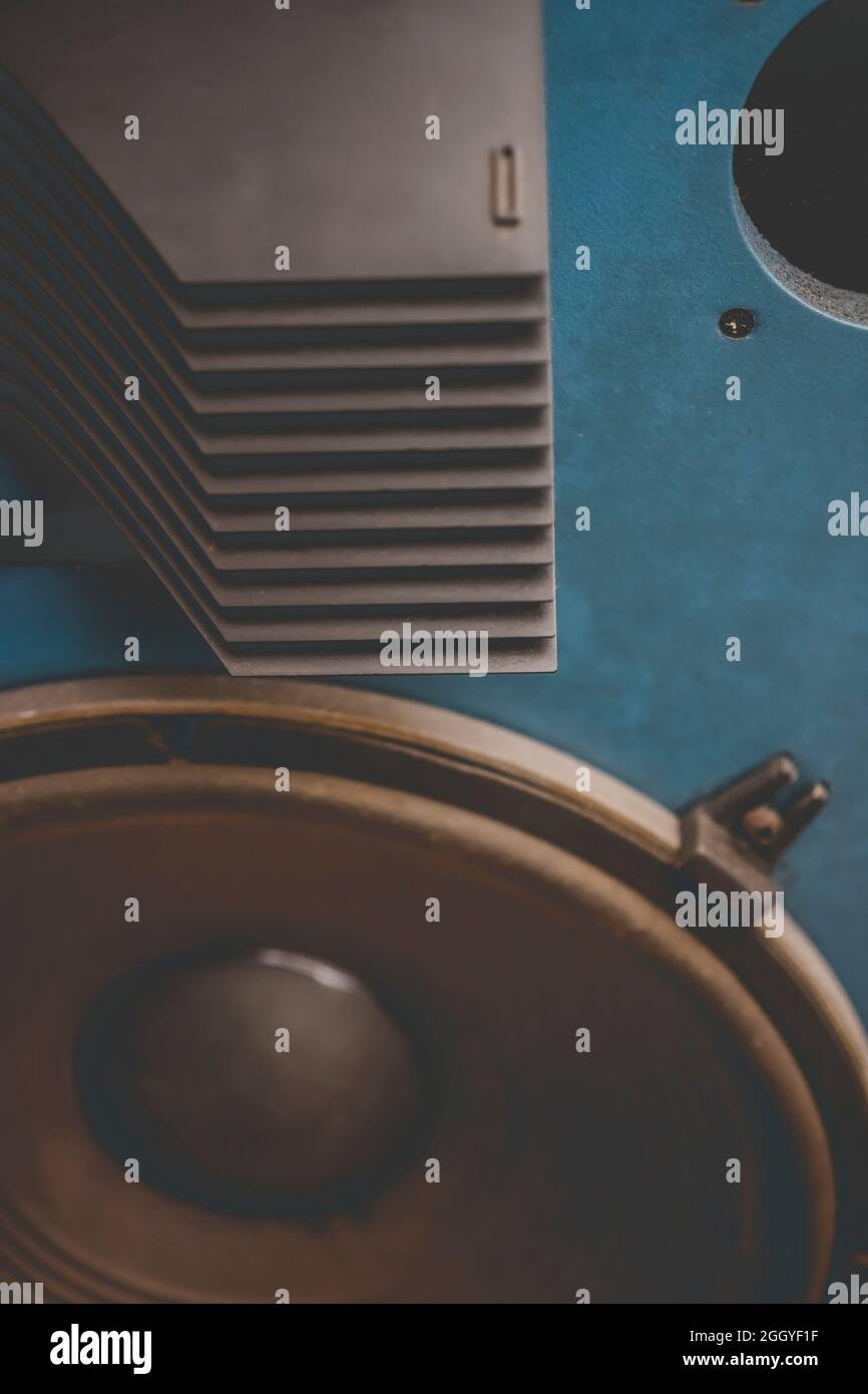 HiFi speakers, vintage studio monitors Stock Photo Alamy