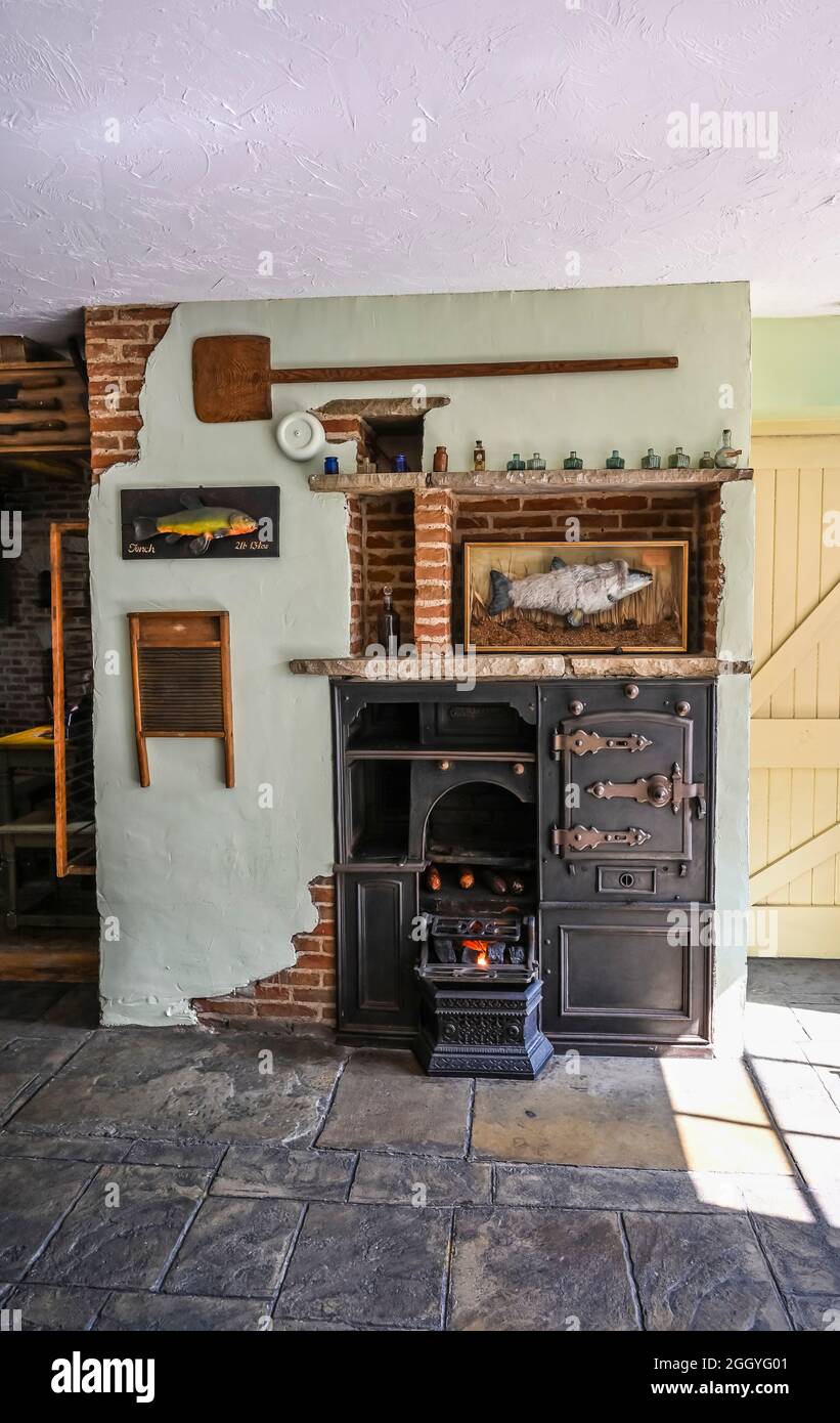 This is the Victorian era bakers fire range and oven at the Royal Navy ...