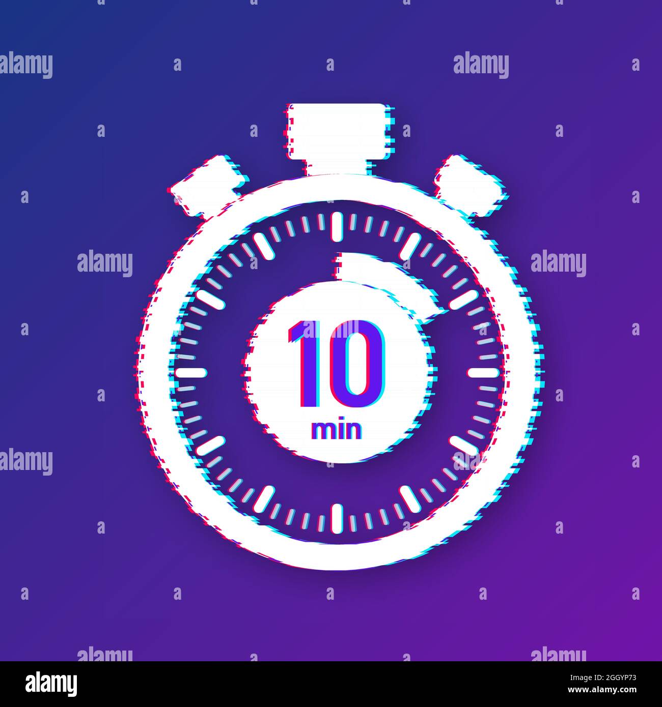The 10 Minutes Stopwatch Vector Glitch Icon Stopwatch Icon In Flat The 10 Minutes Stopwatch Vector Glitch Icon Stopwatch Icon In Flat