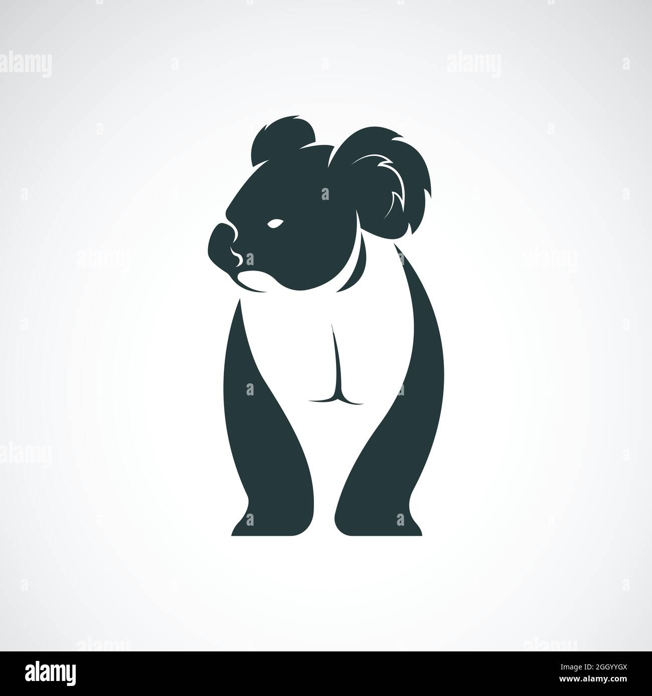 Vector image of an koala bear design on white background. Easy editable ...