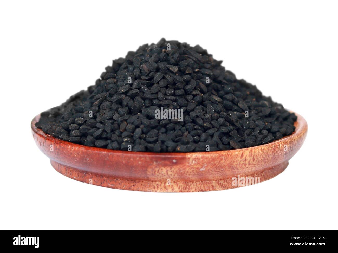 Black cumin seeds on white background Stock Photo