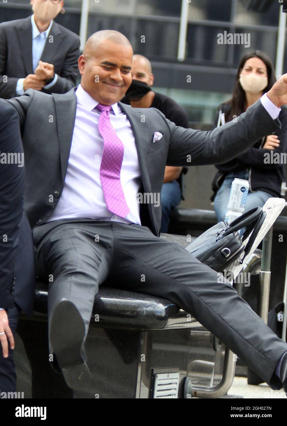 New York NY USA 3rd Sep 2021 Christopher Jackson On The Set Of 