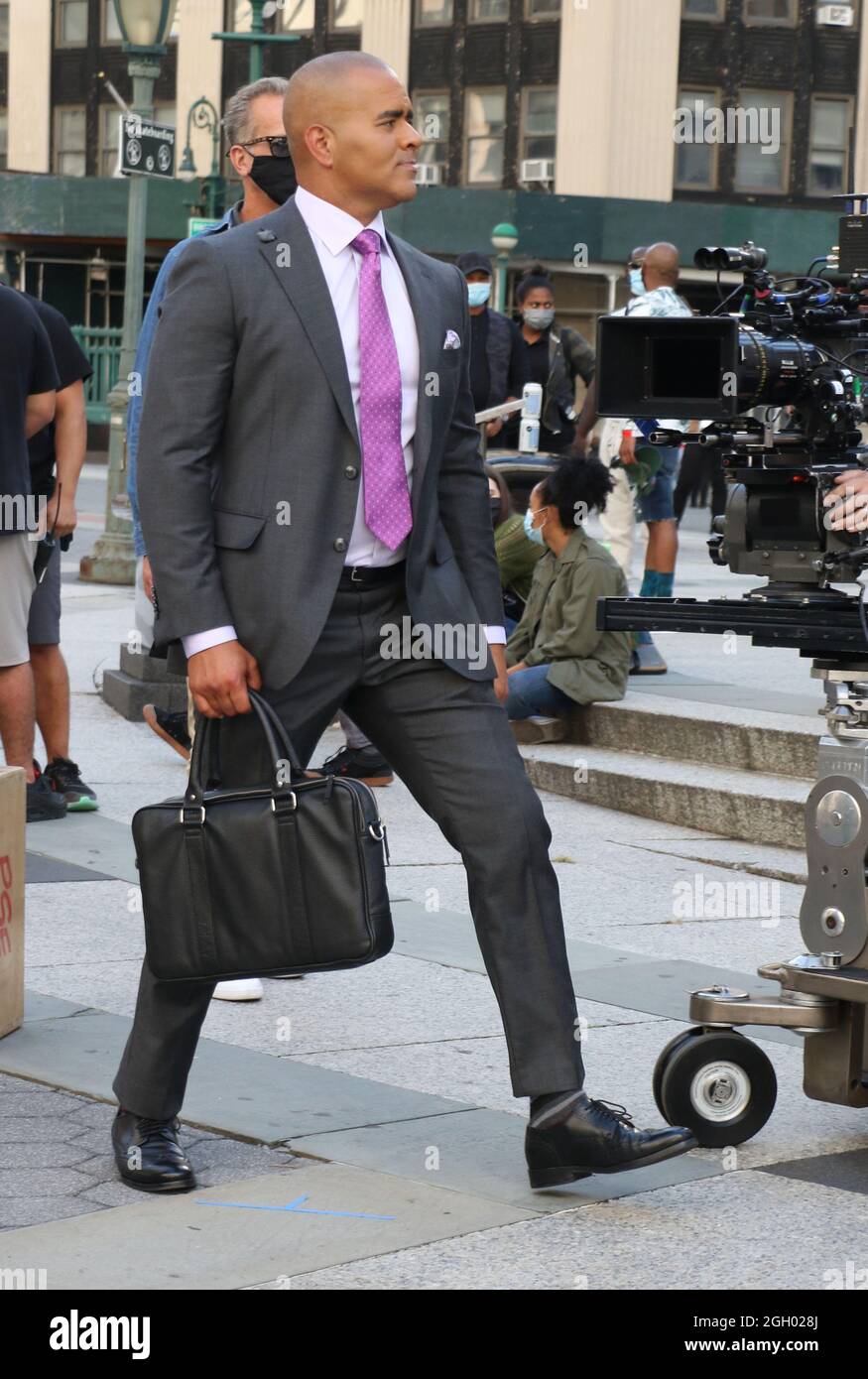 New York NY USA 3rd Sep 2021 Christopher Jackson On The Set Of 
