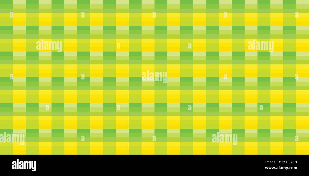 Plaid tartan fabric textile beautiful green yellow color elegance clothing woven wrapping paper canvas template abstract background texture wallpaper Stock Vector