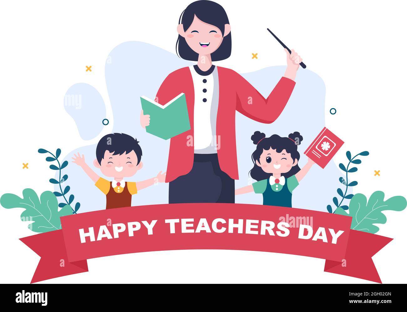 Happy Teacher's Day Background Vector Illustration with ...