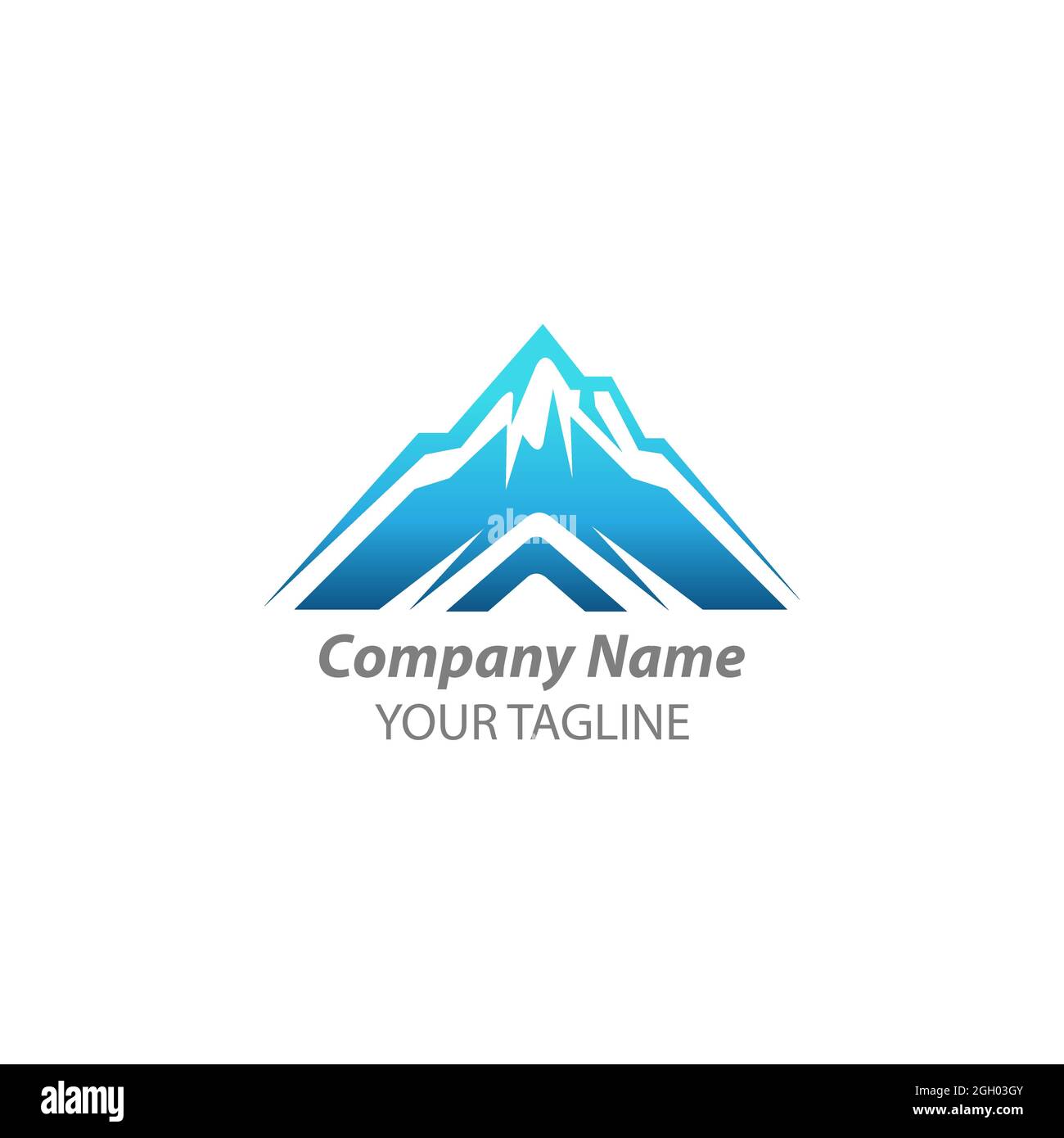 A latter Mountain vector logo Design template, creative Design.EPS 10 Stock Vector