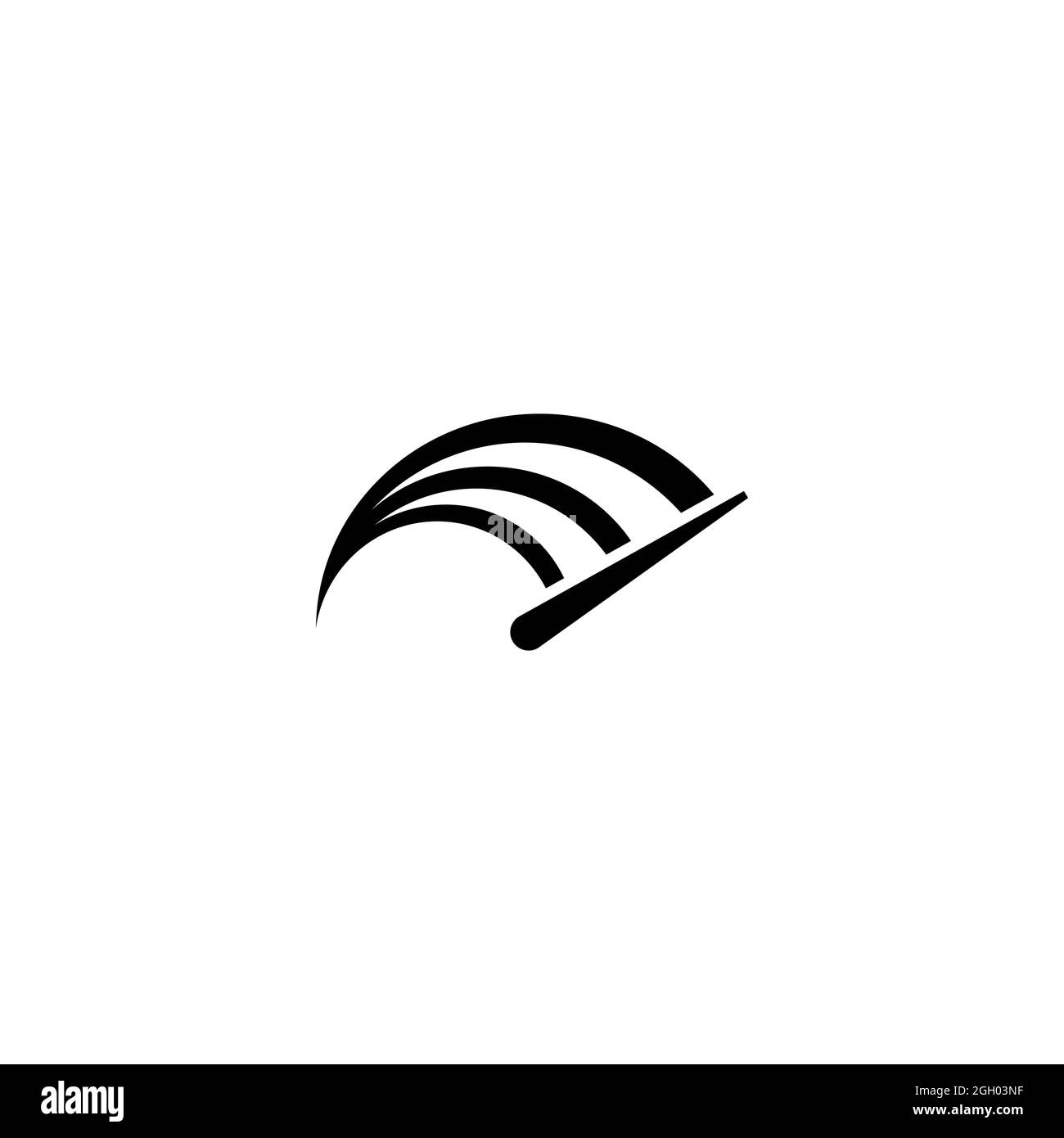 Speedometer icon isolated on white background. Speedometer icon in