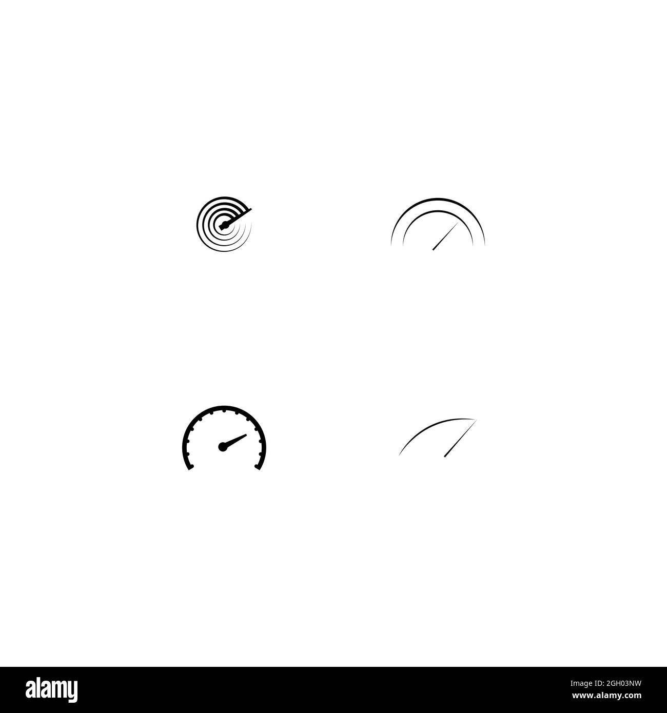 Speedometer icon isolated on white background. Speedometer icon in ...