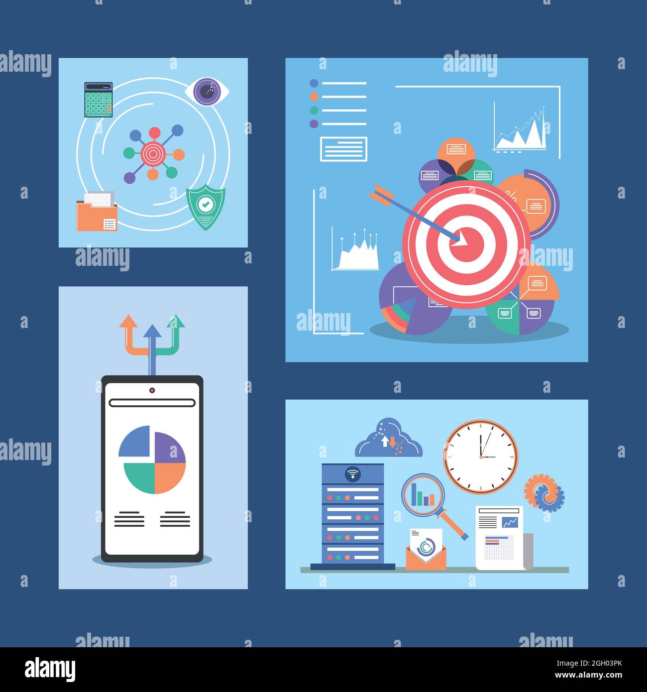 analytics statistics set Stock Vector Image & Art - Alamy