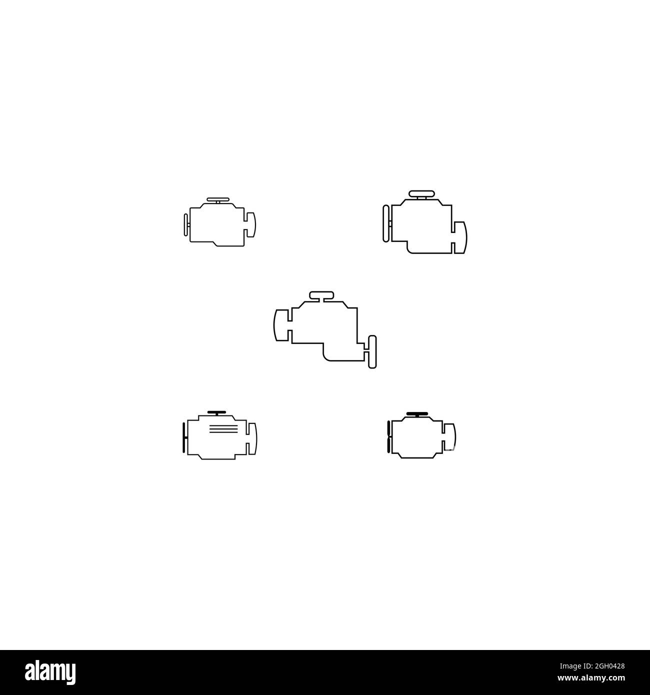 car engine icon illustration design Stock Photo - Alamy
