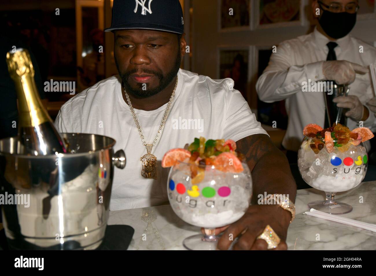 Las Vegas, NV, USA. 3rd Sep, 2021. Ê50 Cent Unveils Candy Shop Goblet