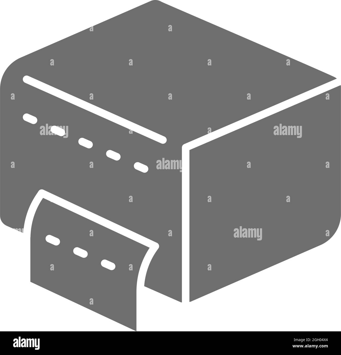 Napkin holder, paper towel dispenser grey icon Stock Vector Image & Art ...