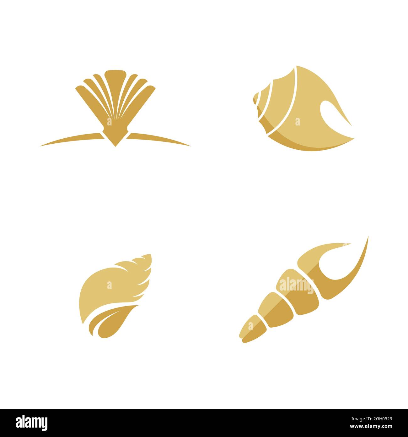 Shell vector icon illustration design template Stock Photo - Alamy