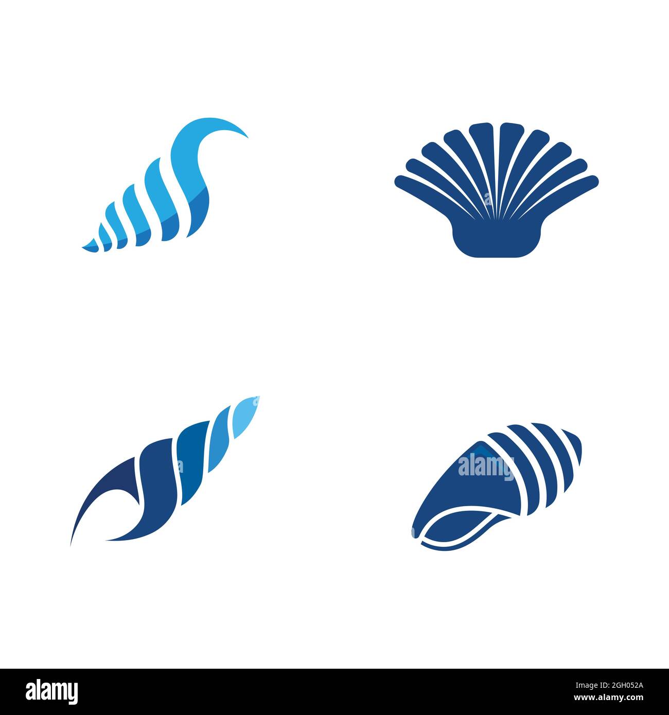 Shell vector icon illustration design template Stock Photo - Alamy