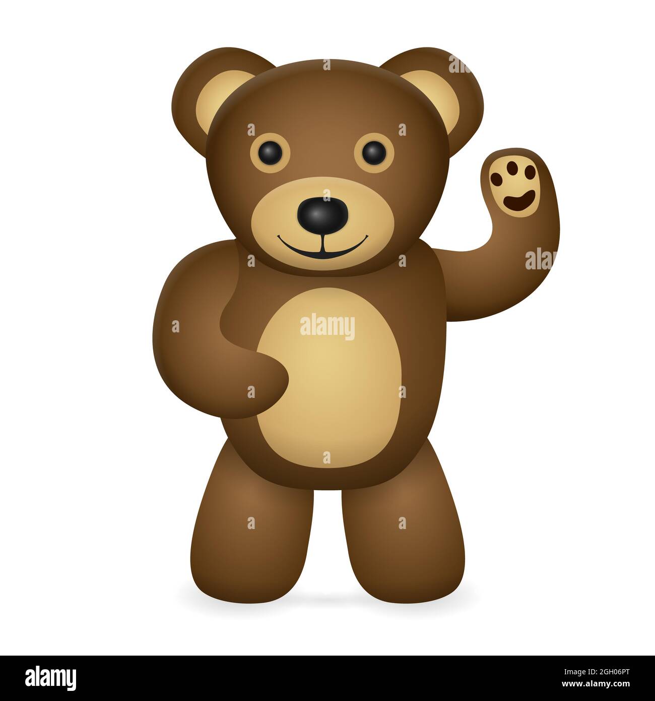 Teddy bear on a white background. Vector illustration Stock Photo - Alamy