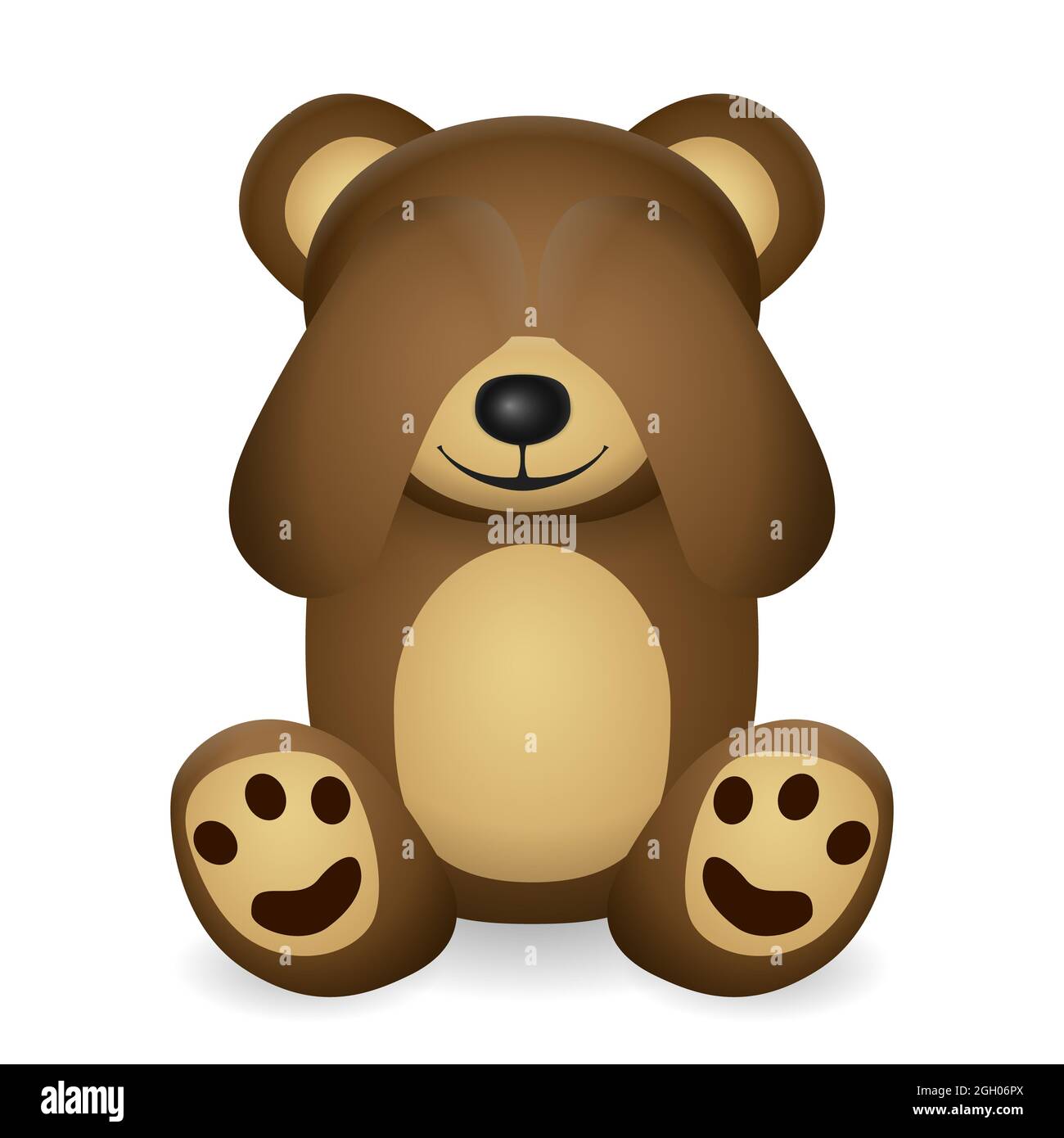 Teddy bear on a white background. Vector illustration Stock Photo - Alamy