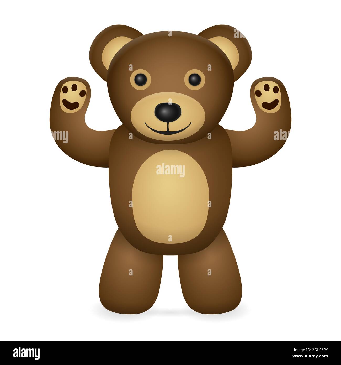 Teddy bear on a white background. Vector illustration Stock Photo - Alamy