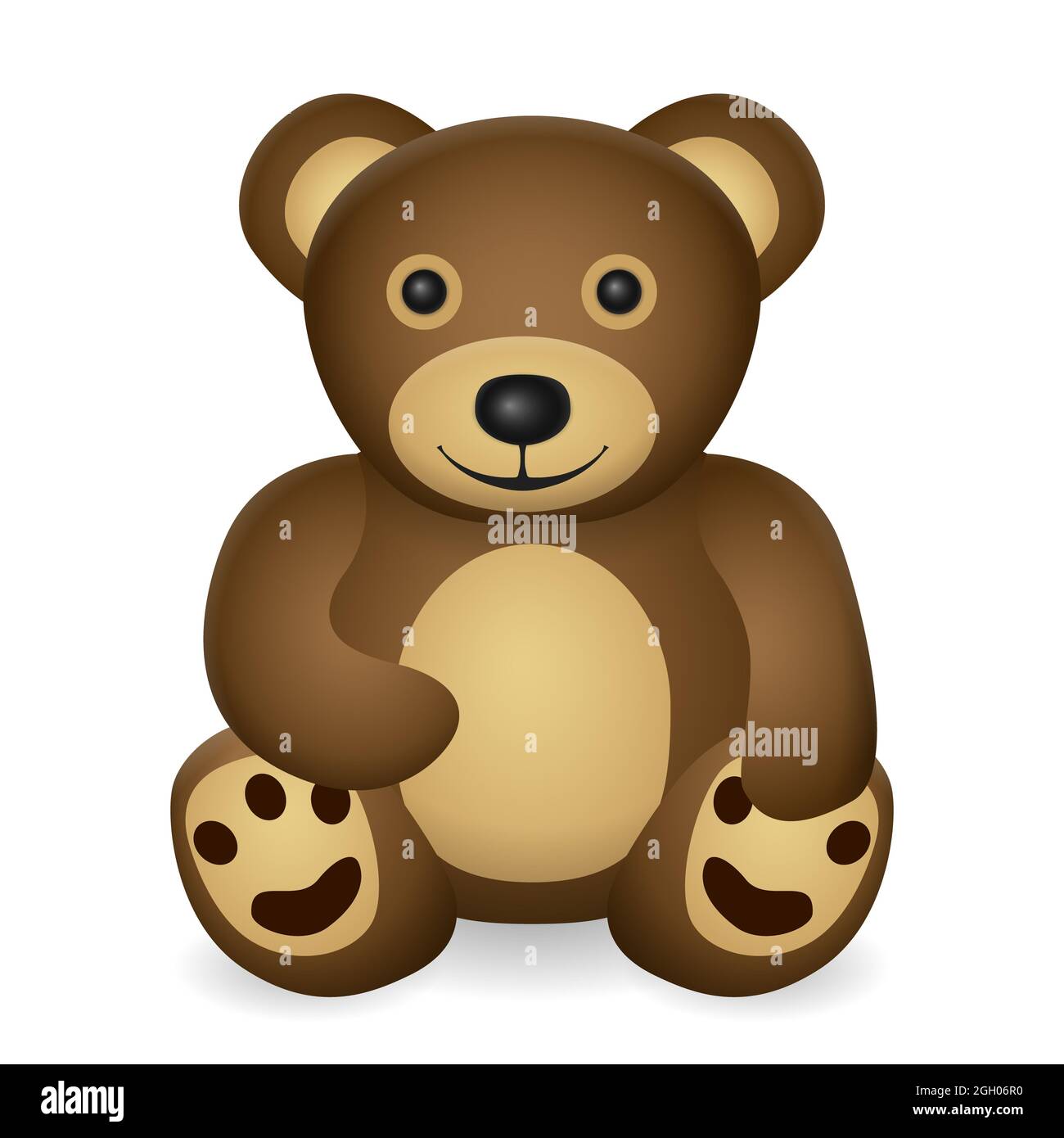 Teddy bear on a white background. Vector illustration Stock Photo - Alamy