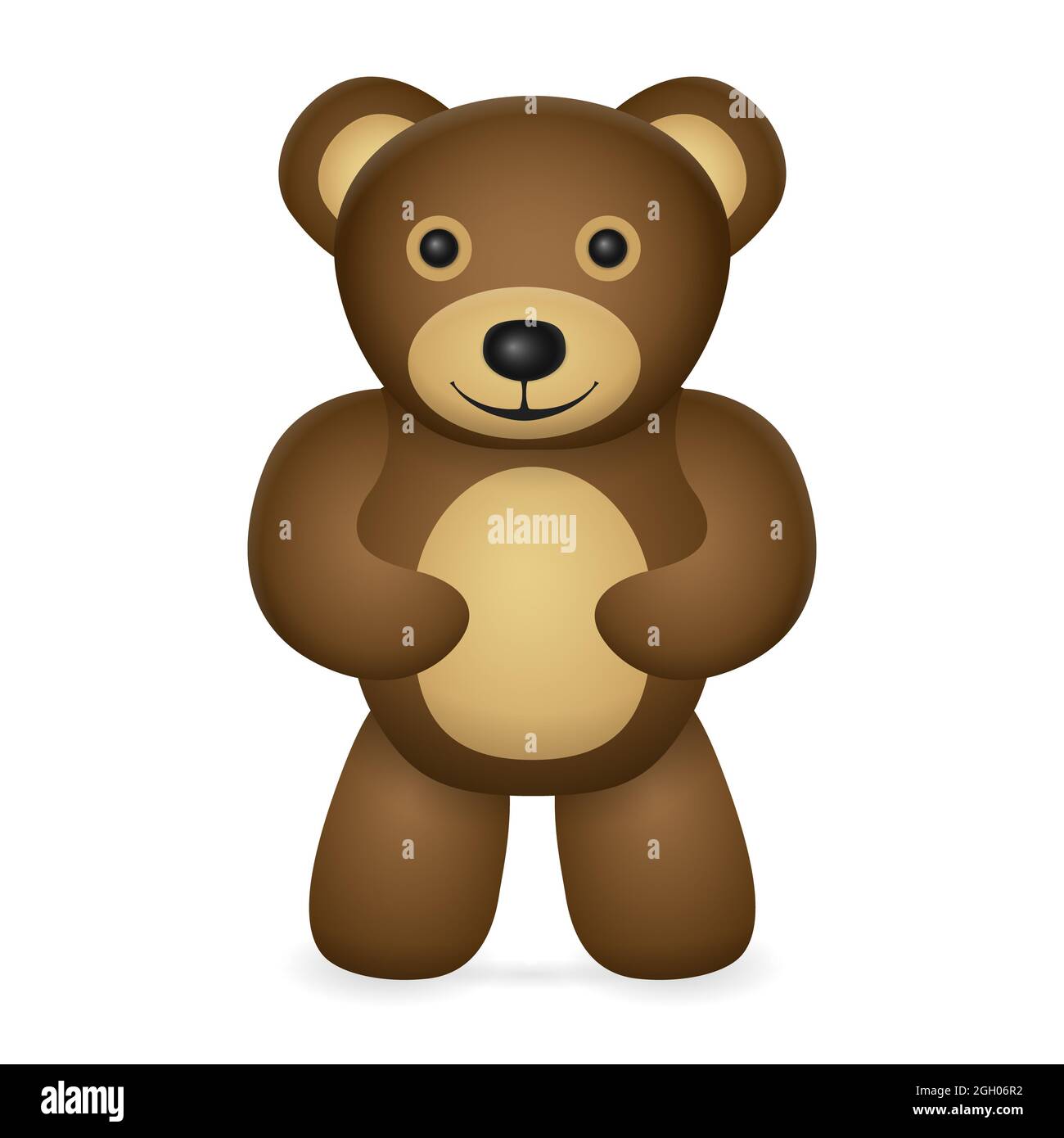 Teddy bear on a white background. Vector illustration Stock Photo - Alamy