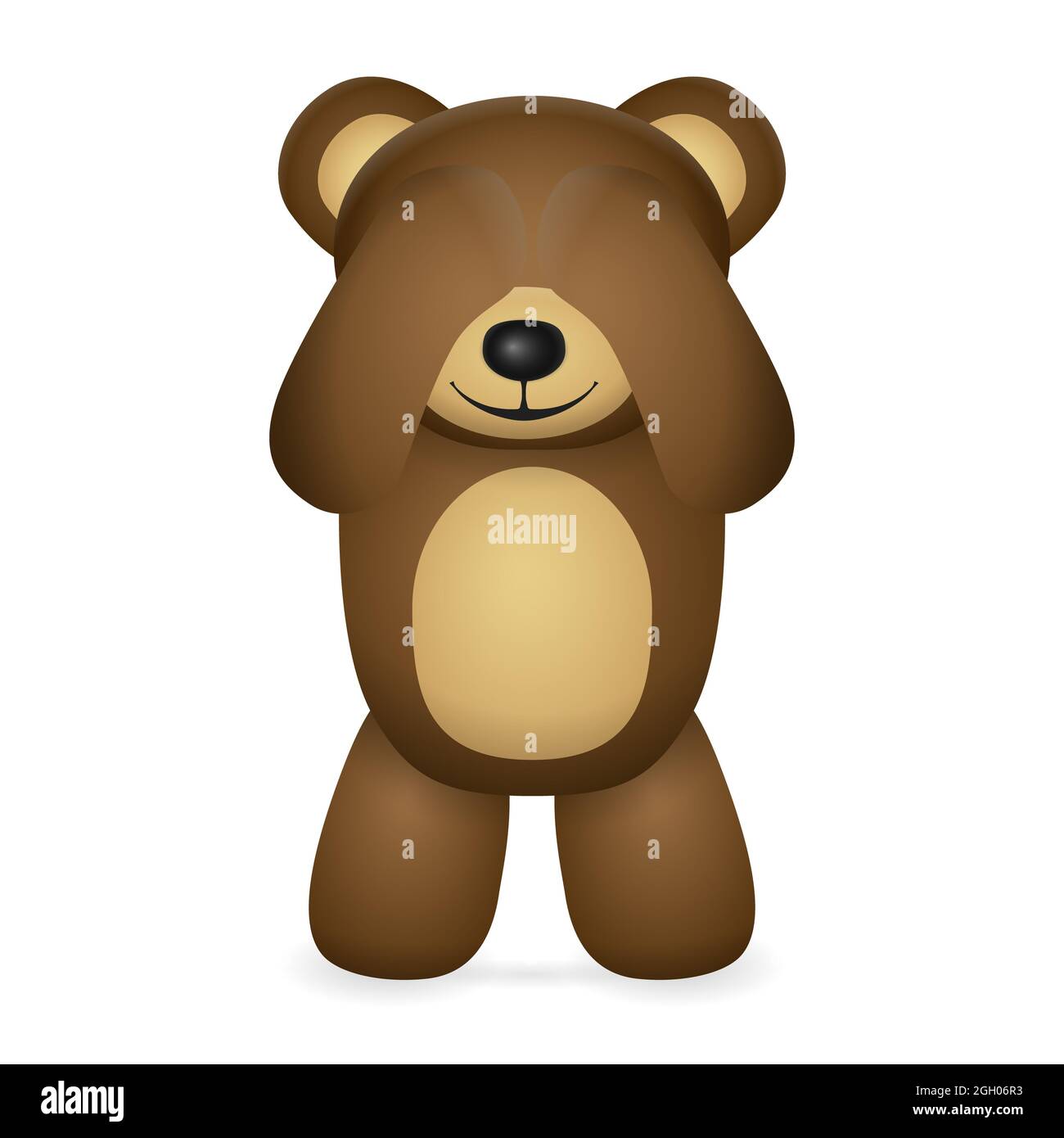 Teddy bear on a white background. Vector illustration Stock Photo - Alamy