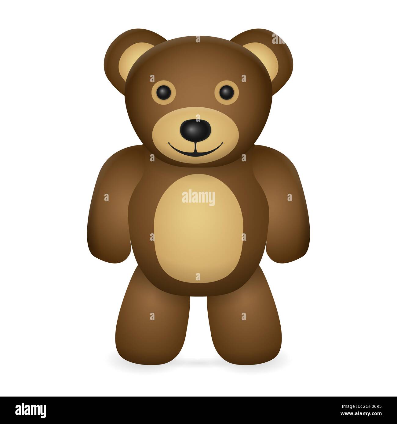 Teddy bear on a white background. Vector illustration Stock Photo - Alamy