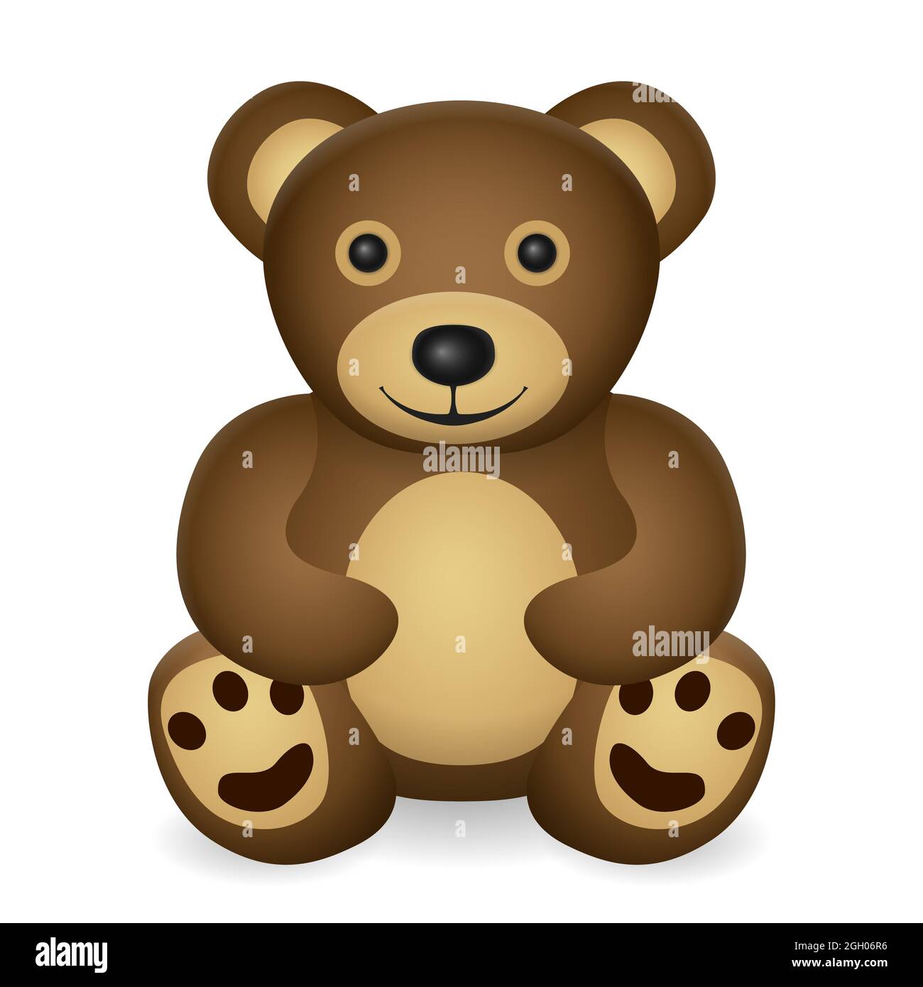 Teddy bear on a white background. Vector illustration Stock Photo - Alamy
