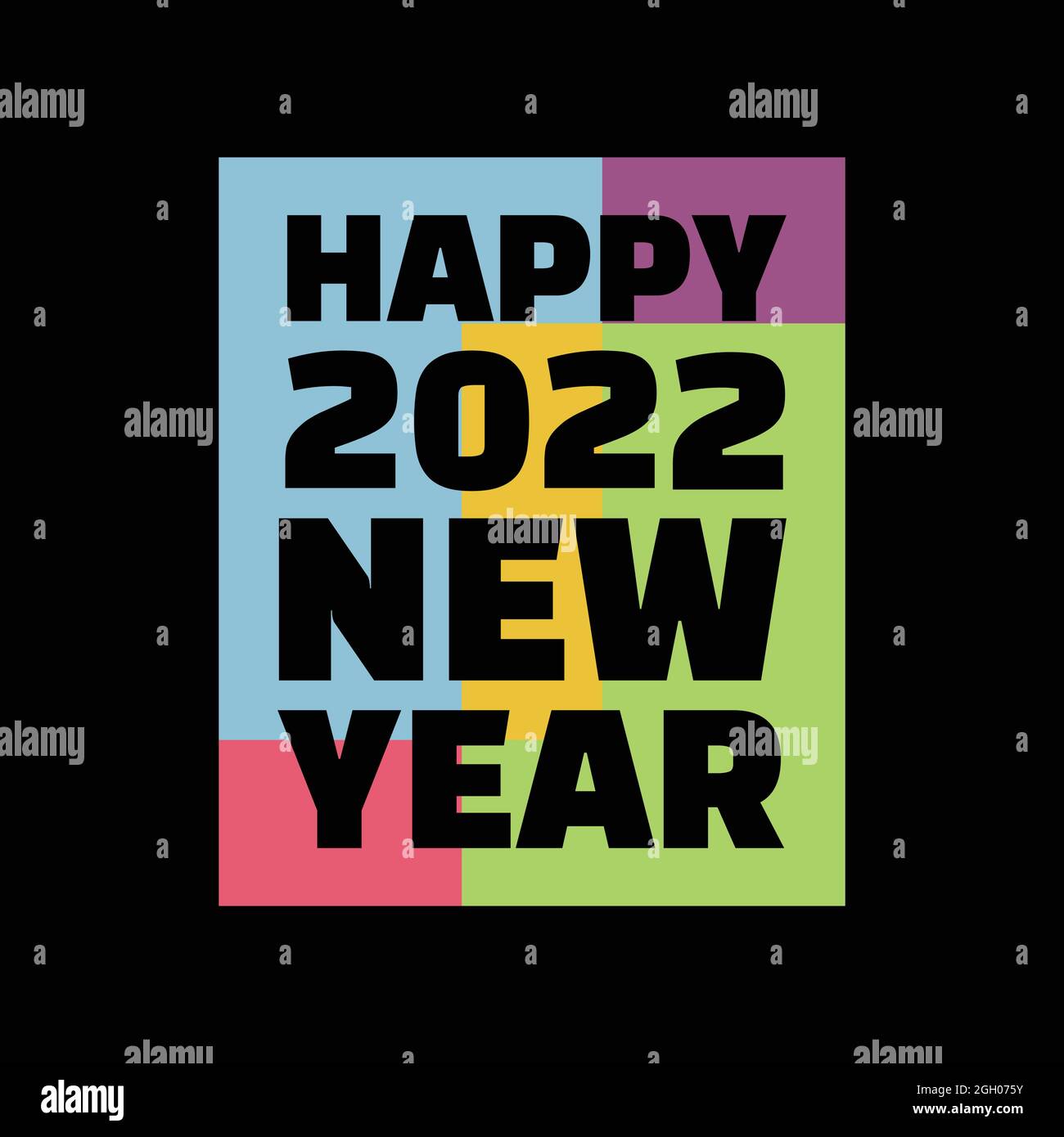 2022 Happy New Year colorful design invitations and banner or background. Vector illustration EPS.8 EPS.10 Stock Vector