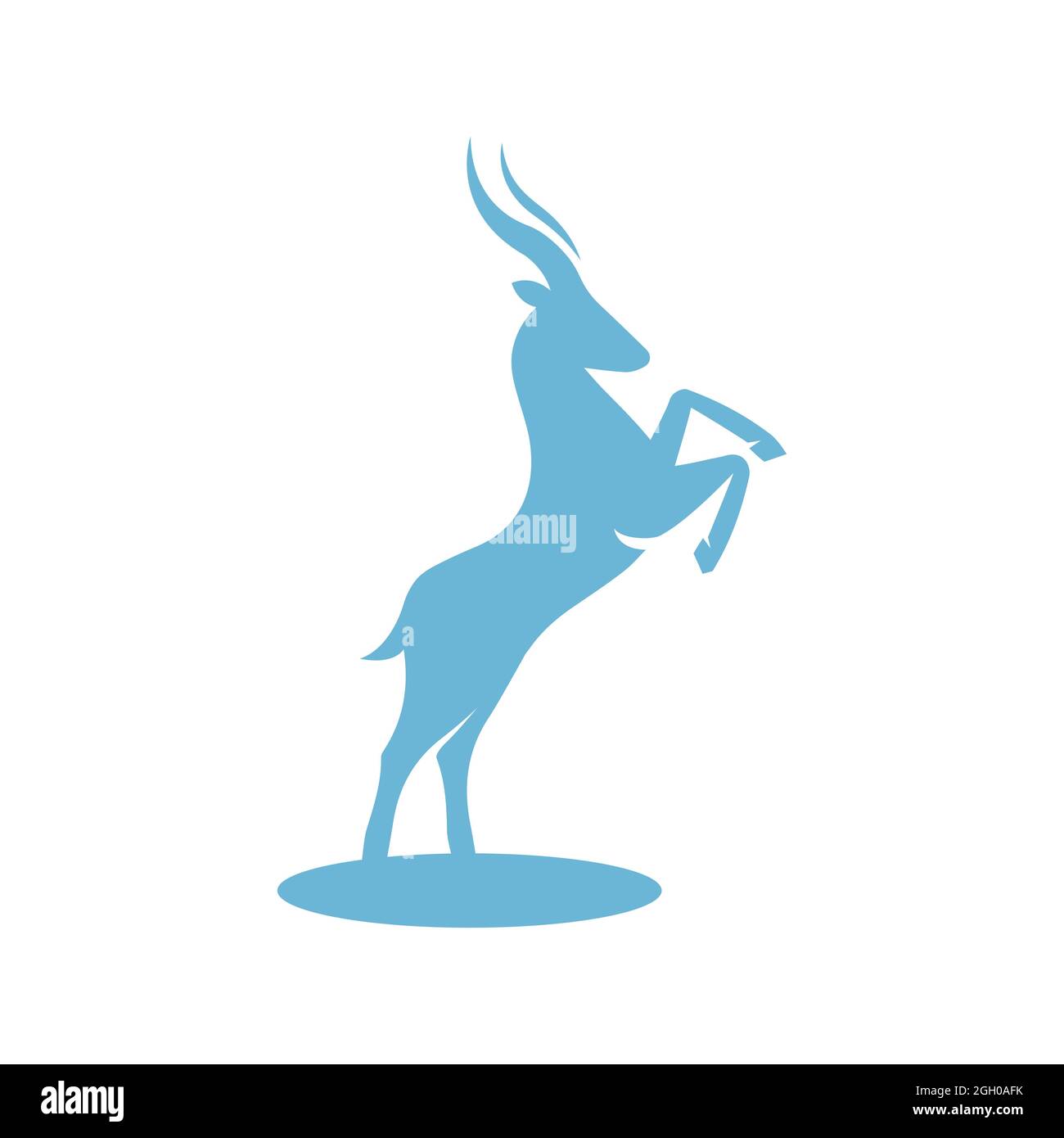 creative brand sign of Deer Antelope Vector Logo Illustration symbol