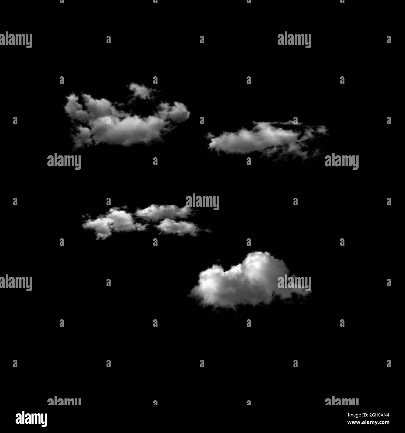 Vector set of realistic isolated cloud on the transparent background ...