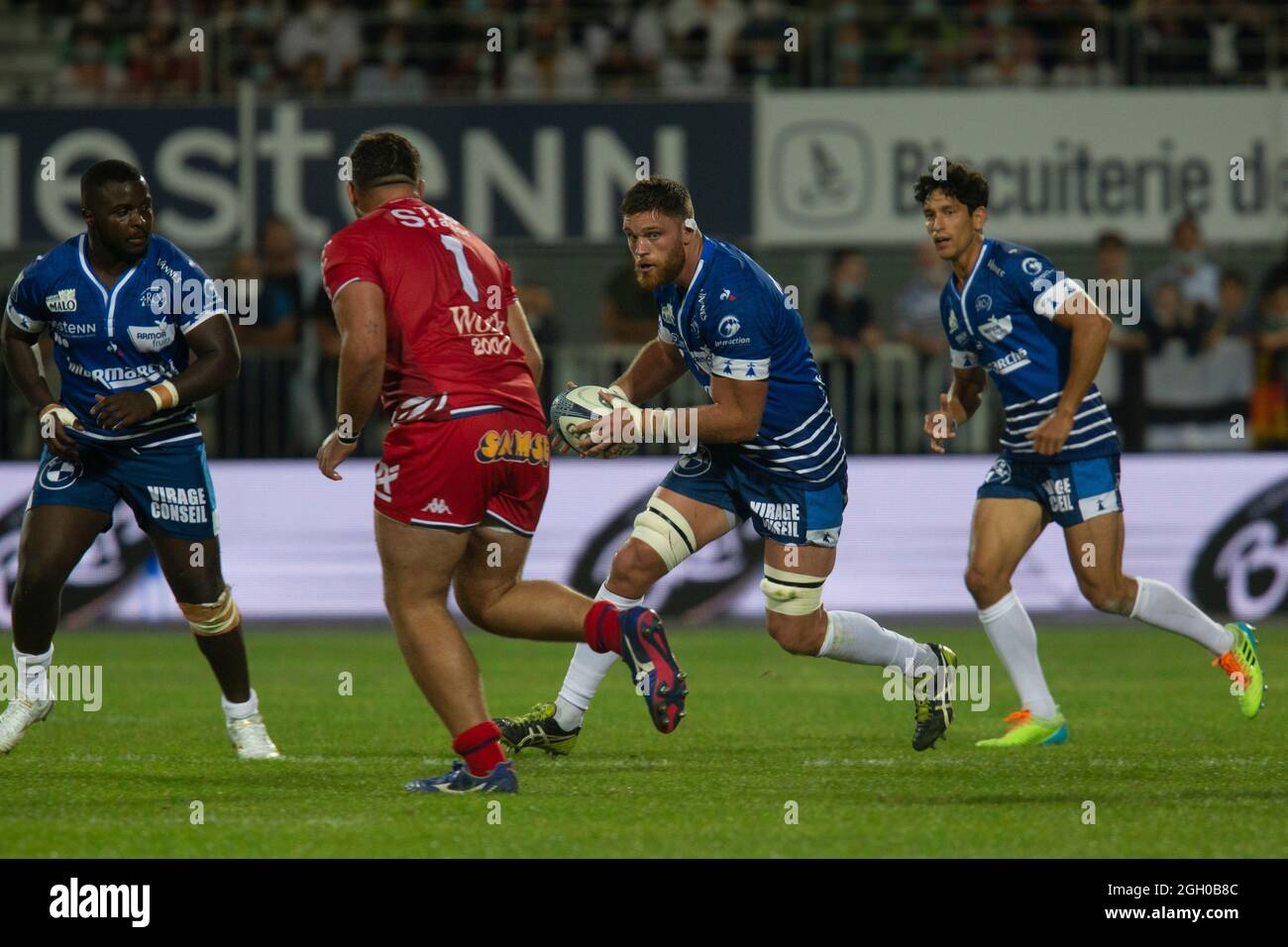 Vannes, France. 03rd Sep, 2021. Darren BARRY during the French championship Pro  D2 Rugby Union match between RC Vannes and FC Grenoble Rugby on September  3, 2021 at La Rabine stadium in