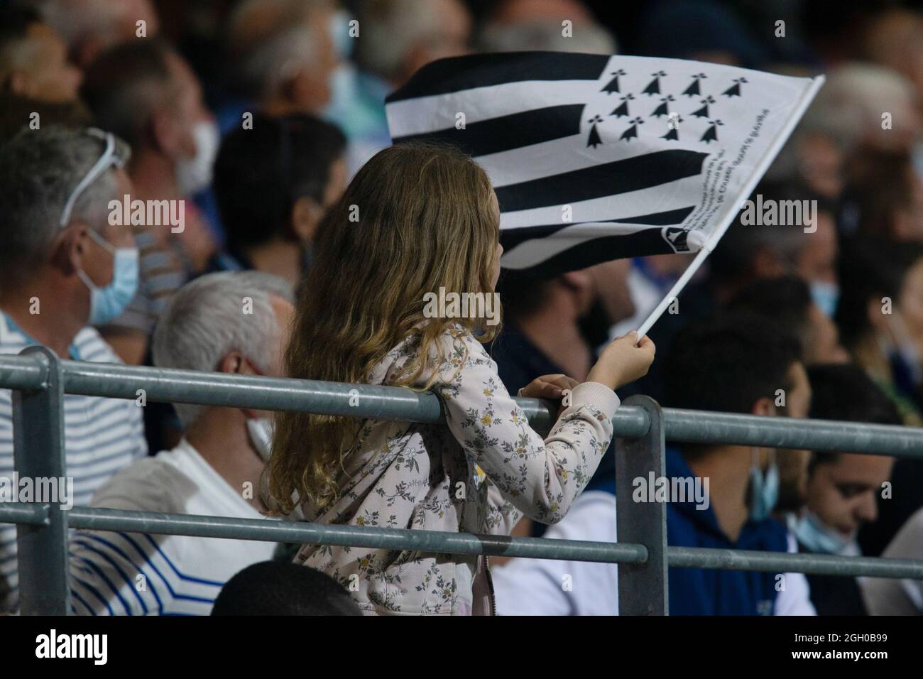 Vannes, France. 03rd Sep, 2021. young audience during the French  championship Pro D2 Rugby Union match between RC Vannes and FC Grenoble  Rugby on September 3, 2021 at La Rabine stadium in