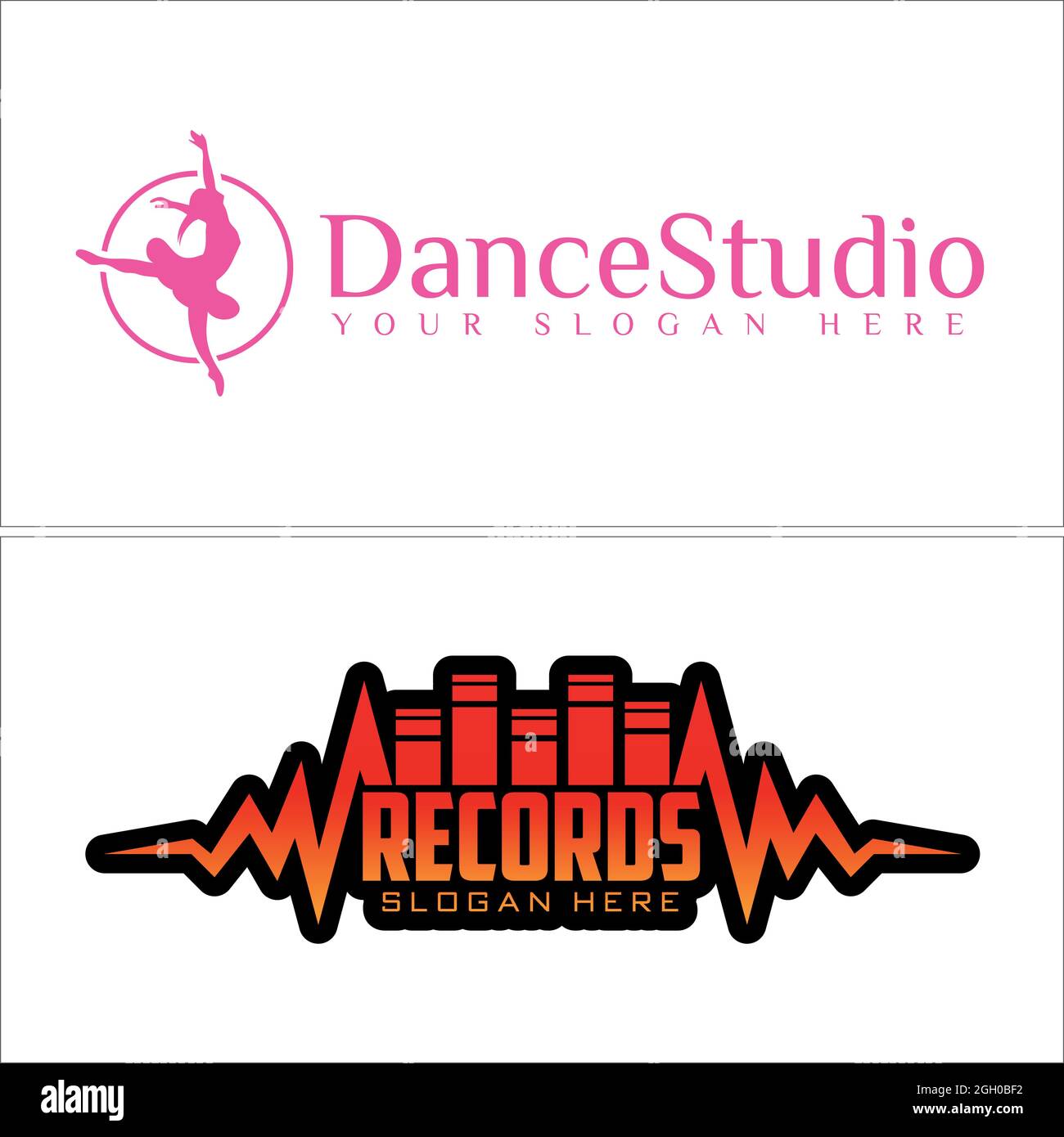 Entertainment dance studio logo design Stock Vector Image & Art Alamy