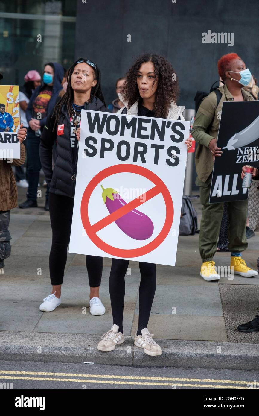 Months before the Tokyo 2021 Olympics, a group of Terfs outside The