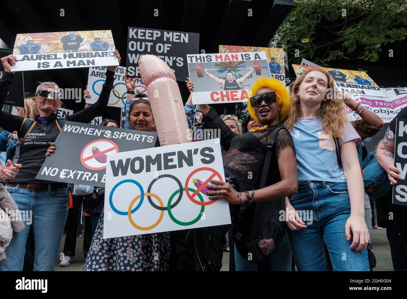 Months before the Tokyo 2021 Olympics, a group of Terfs outside The