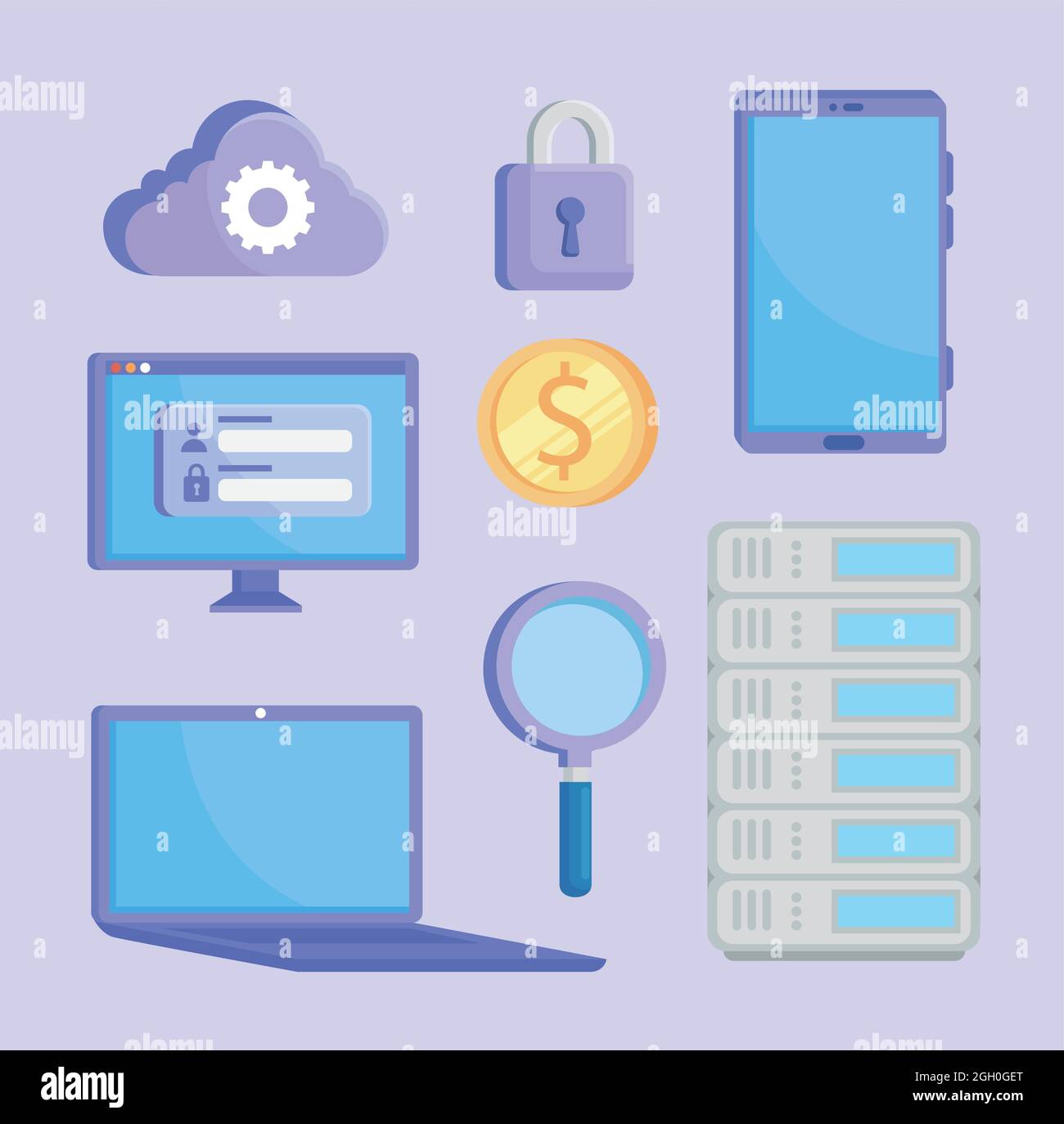 Cyber security icons Stock Vector Image & Art - Alamy