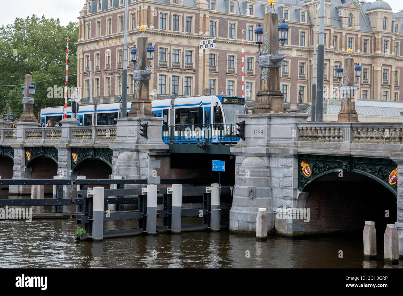 Tram On The Torontobrug Bridge At Amsterdam The Netherlands 2-9-2021 Stock Photo