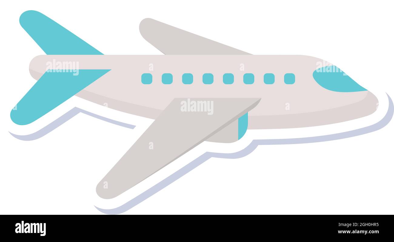 white aeroplane sticker Stock Vector Image & Art - Alamy