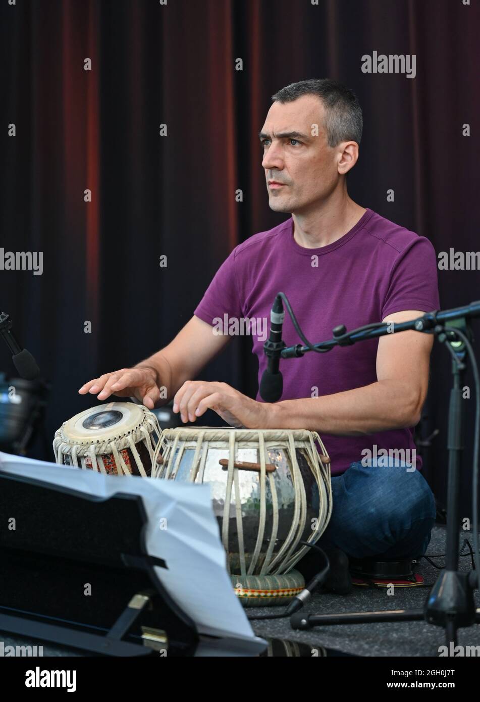 Neuhardenberg, Germany. 03rd Sep, 2021. Stefan Keller, musician