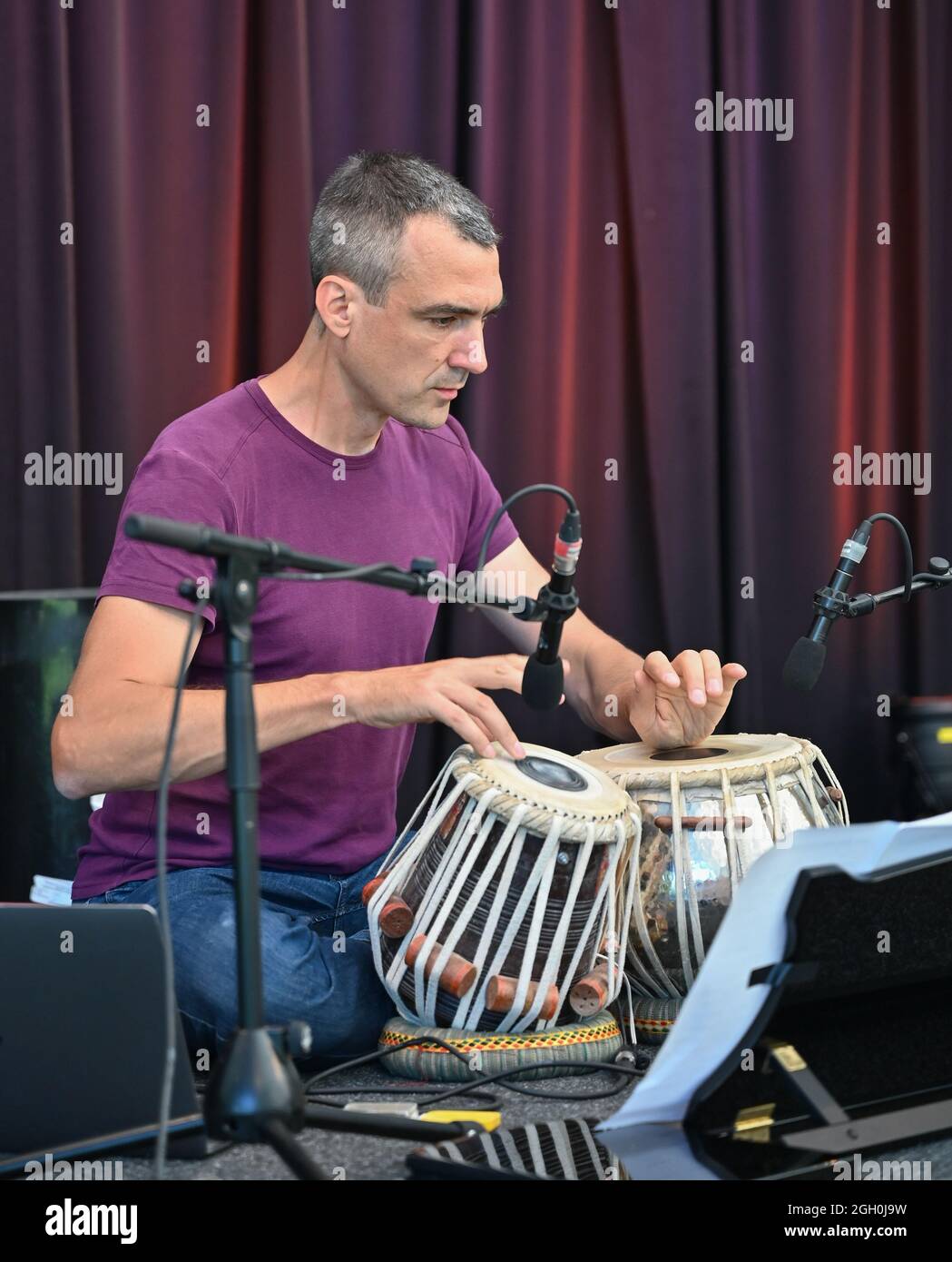 Neuhardenberg, Germany. 03rd Sep, 2021. Stefan Keller, musician