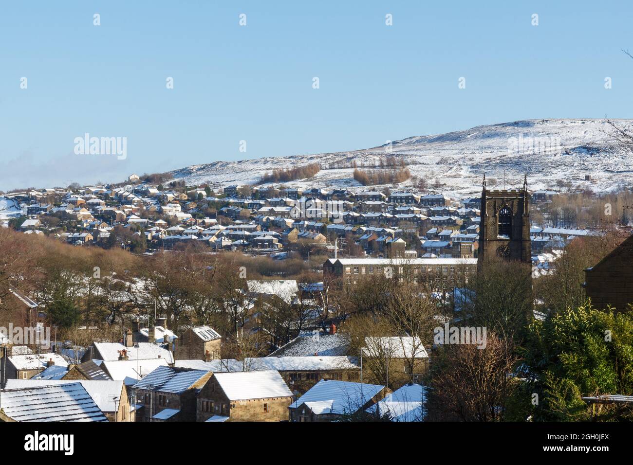 Snow on the Pennines at Marsden, West Yorkshire Stock Photo Alamy