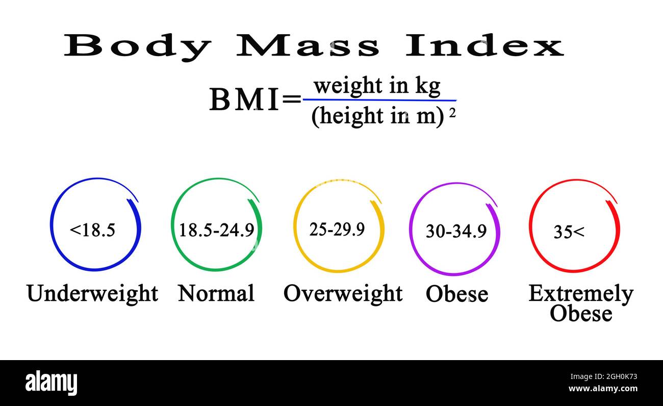 Body mass index healthy and unhealthy Stock Photo Alamy