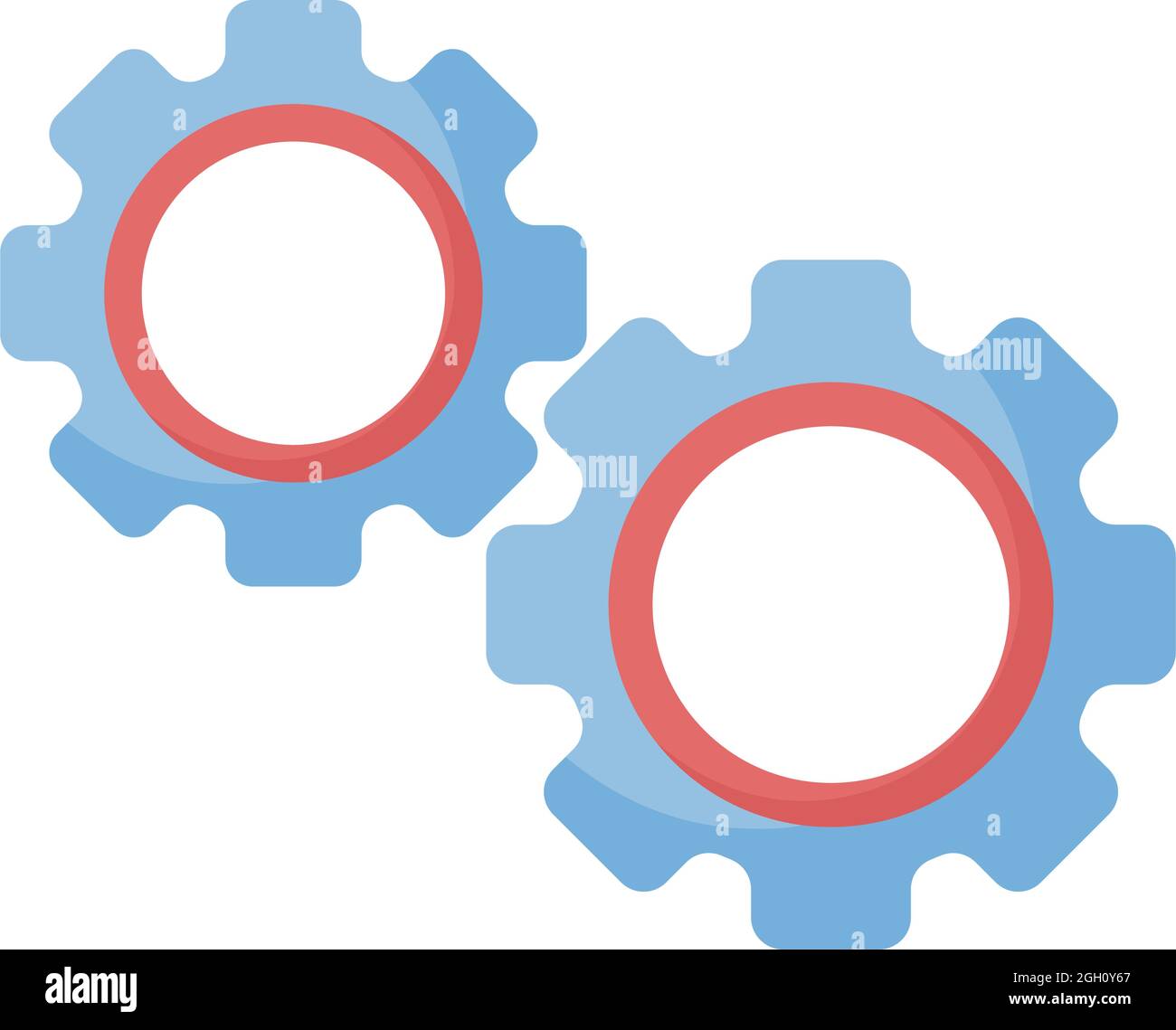 two blue gear Stock Vector Image & Art - Alamy